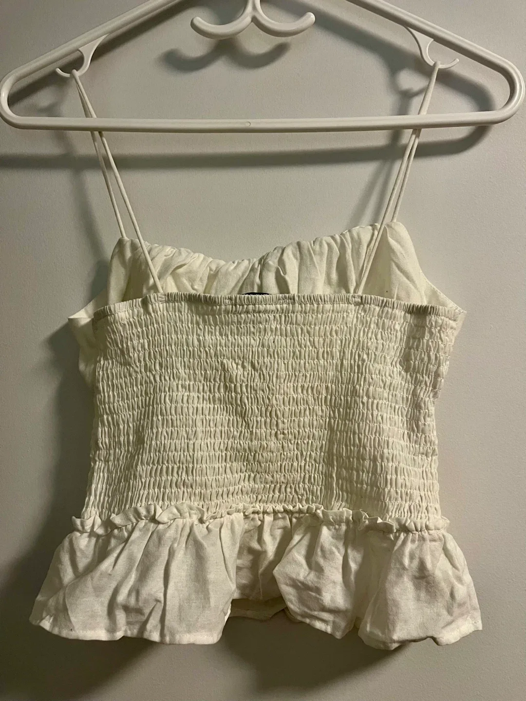 Fashion Nova White Smocked Cami - Size S image indicator(2)