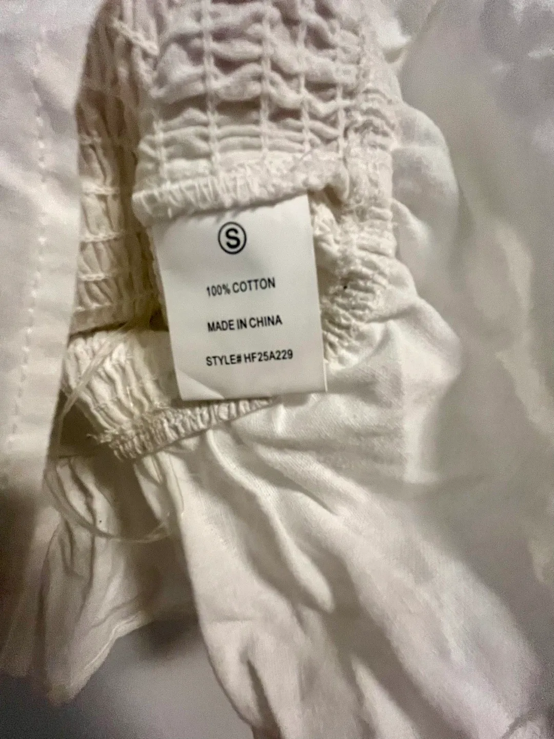 Fashion Nova White Smocked Cami - Size S image indicator(4)