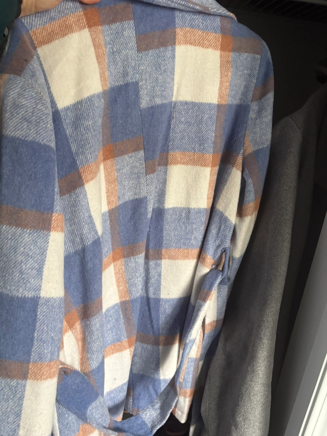 Plaid Wool Blend Coat - photo 2