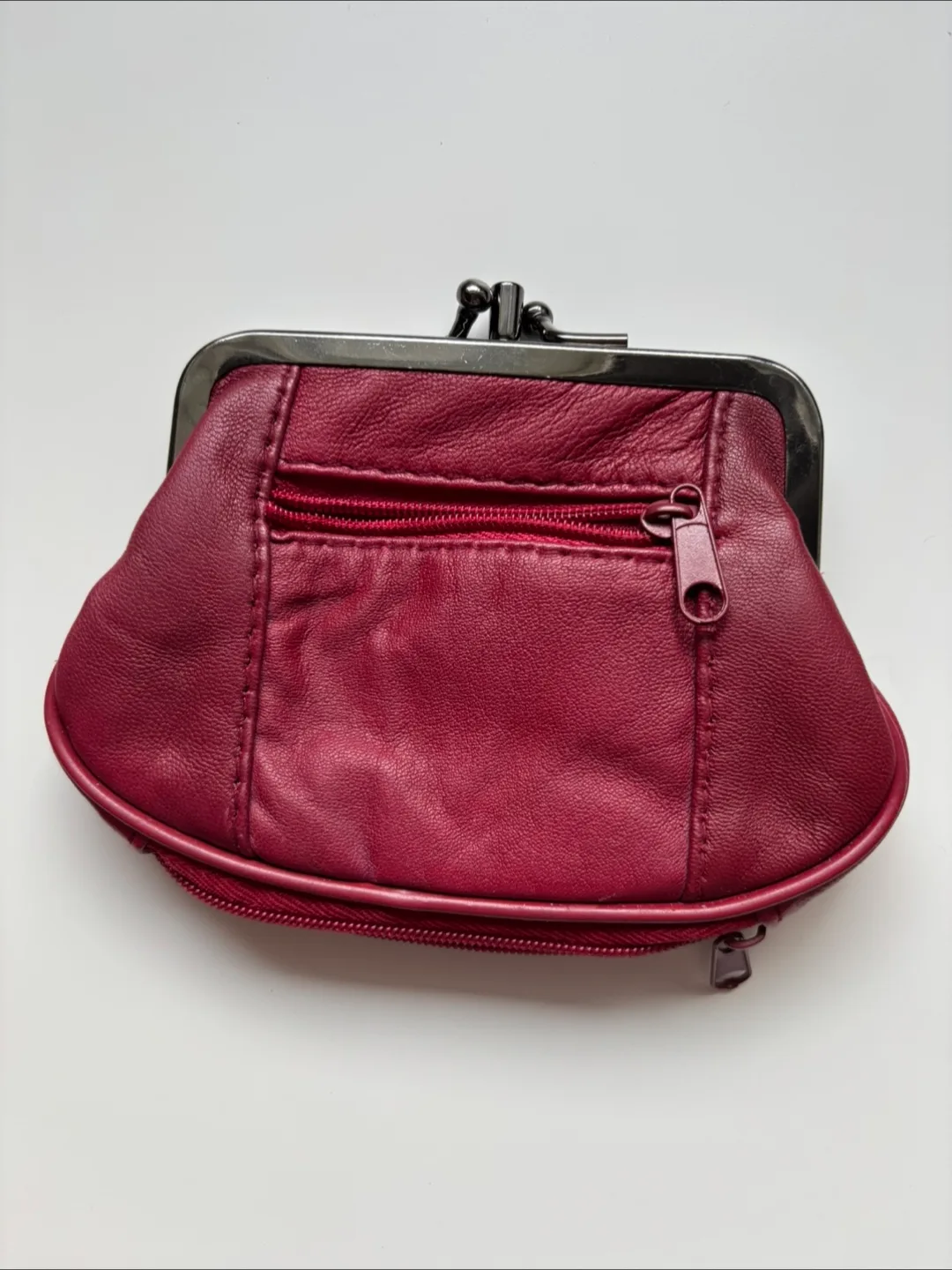 Burgundy Leather Coin Purse image indicator(3)