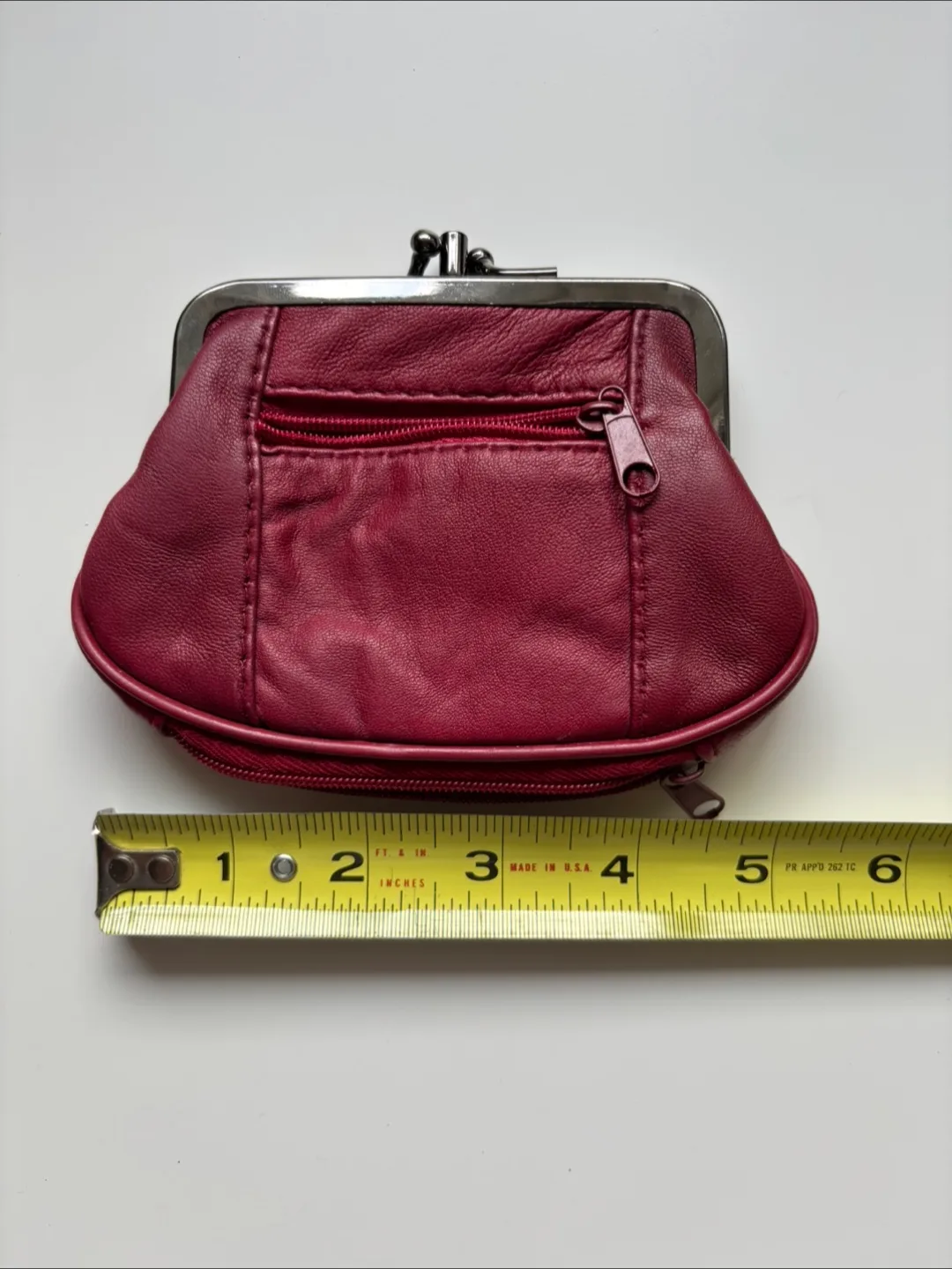 Burgundy Leather Coin Purse image indicator(6)