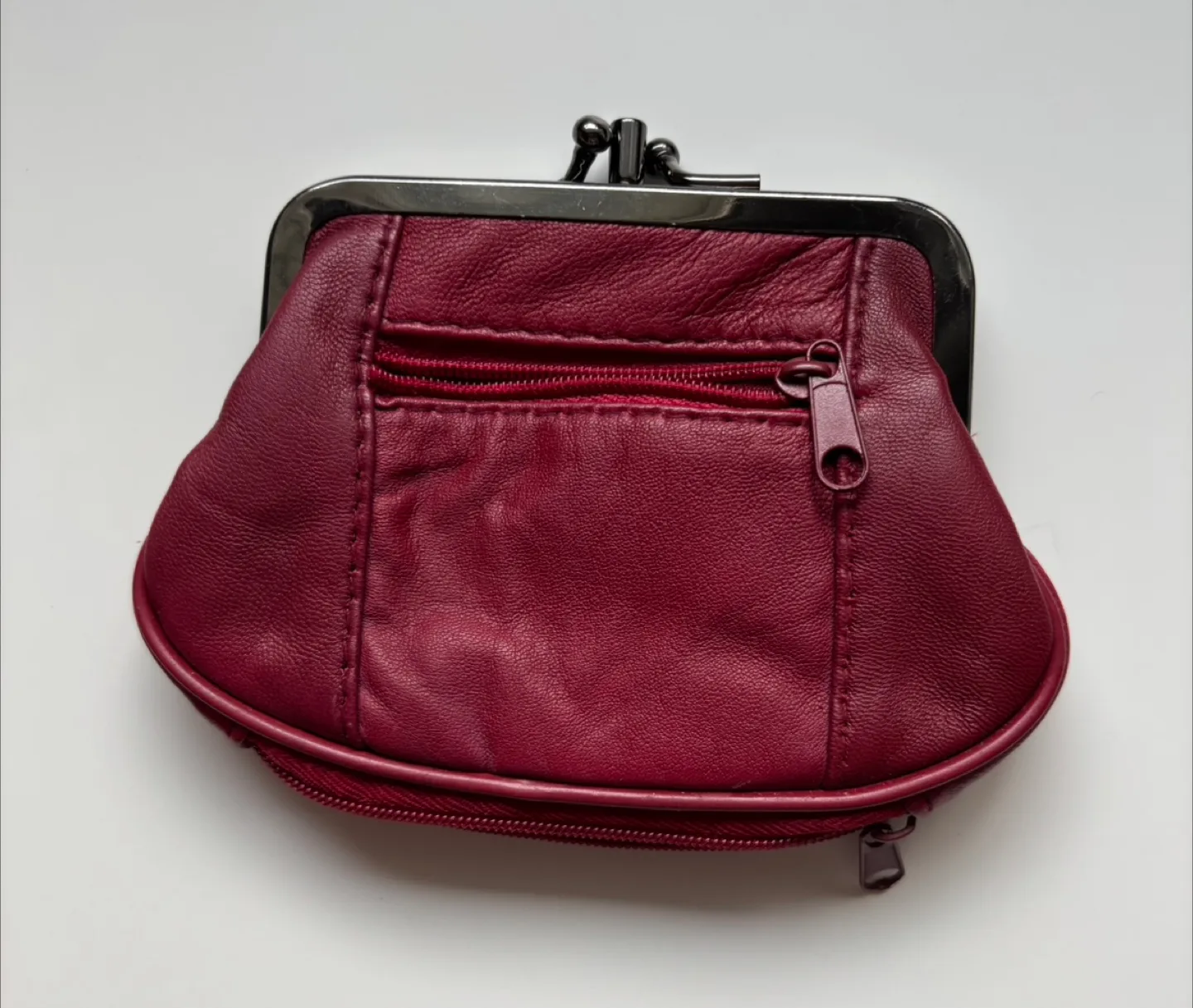 Burgundy Leather Coin Purse image indicator(5)