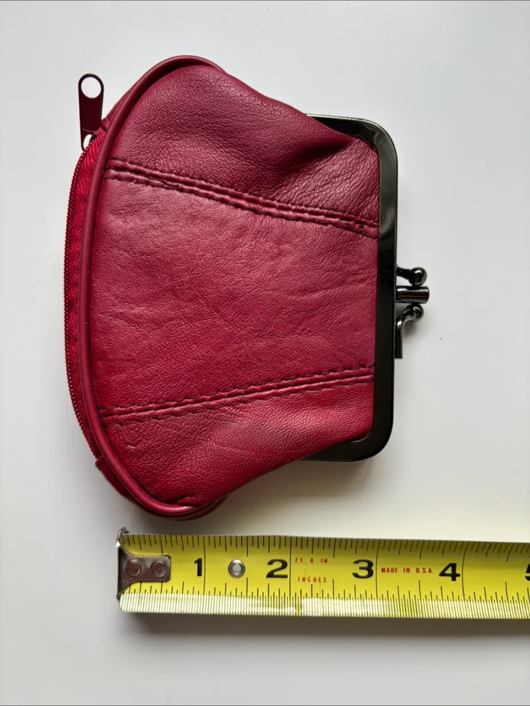 Burgundy Leather Coin Purse image indicator(8)