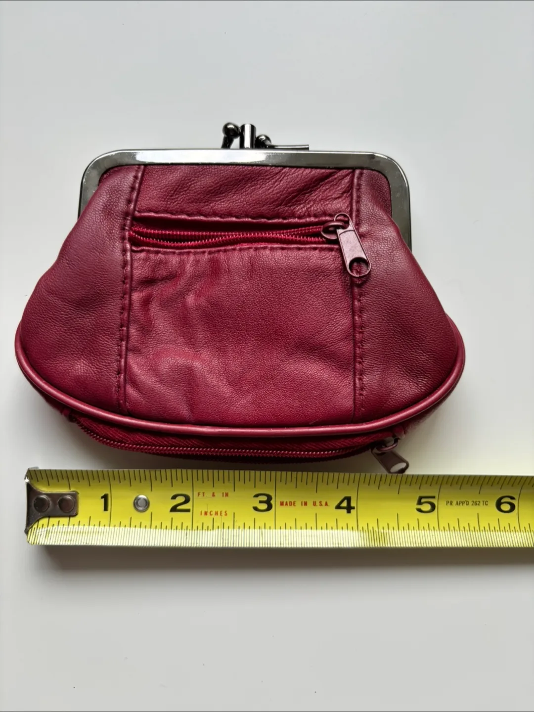 Burgundy Leather Coin Purse image indicator(7)