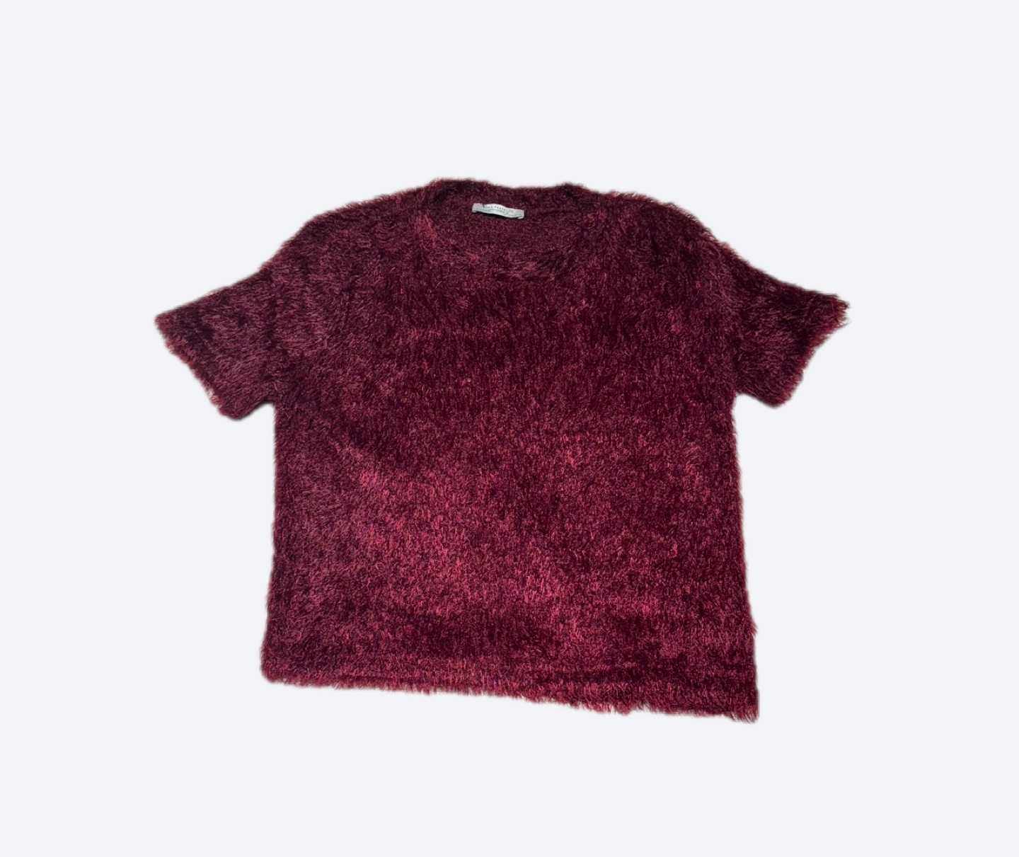 Zara Burgundy Fuzzy Top - Size M