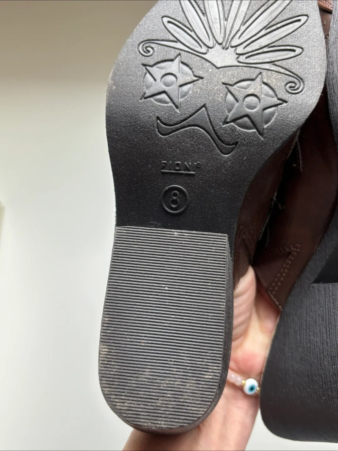 Fioni Brown Leather Mules - Size 8 image indicator(5)