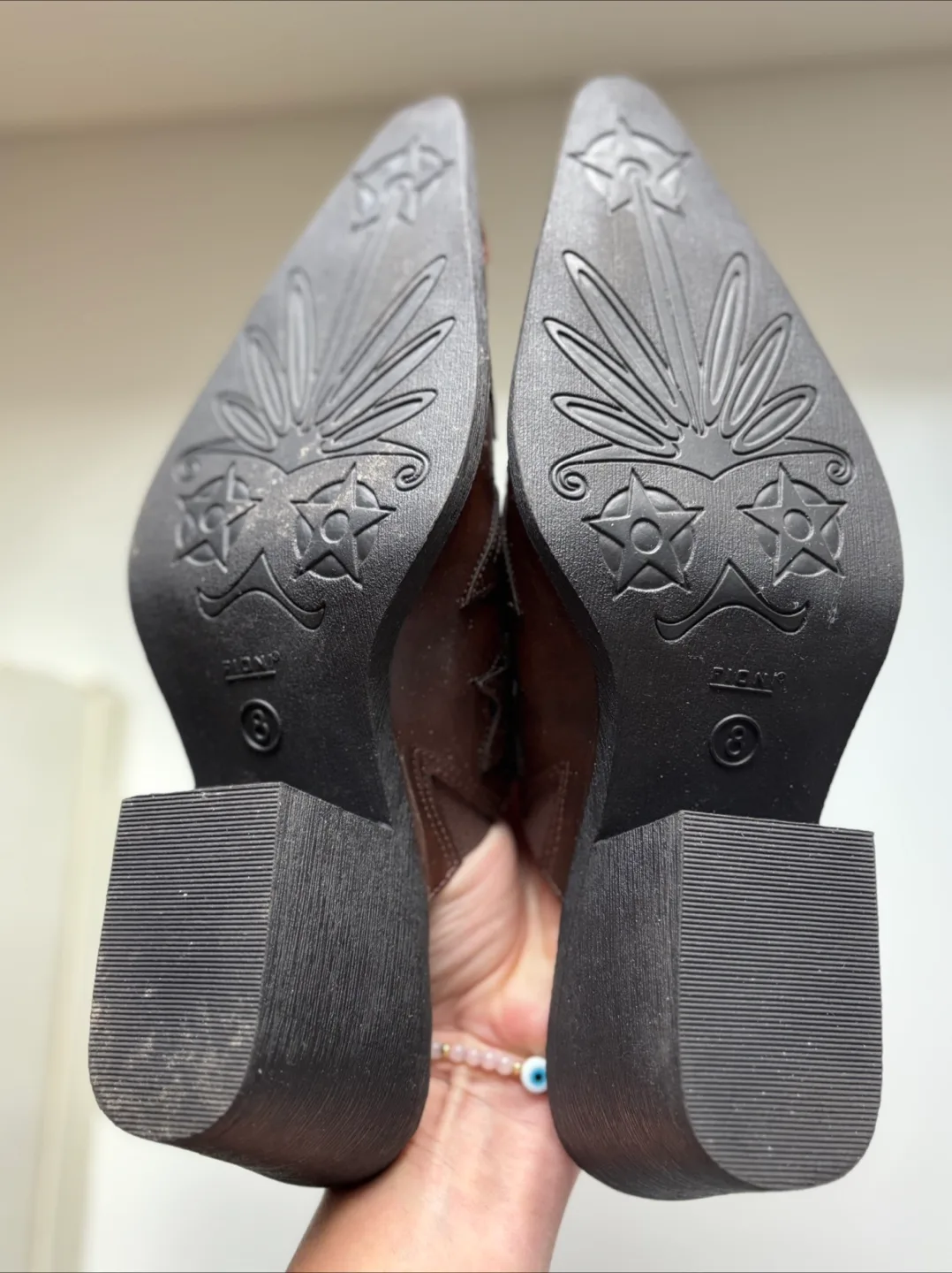 Fioni Brown Leather Mules - Size 8 image indicator(4)