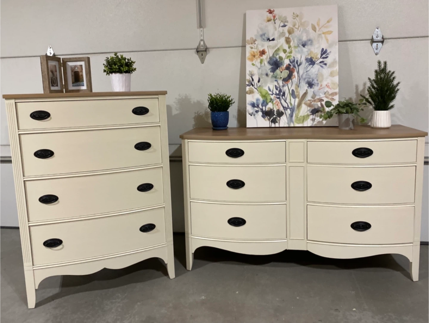 Hepplewhite Mahogany Dresser Set Champlain & Black