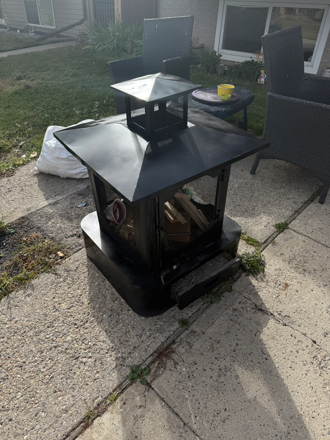Black Outdoor Fire Pit