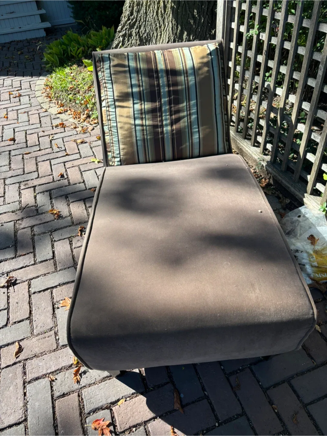 Fawn brown velvet chaise image indicator(2)