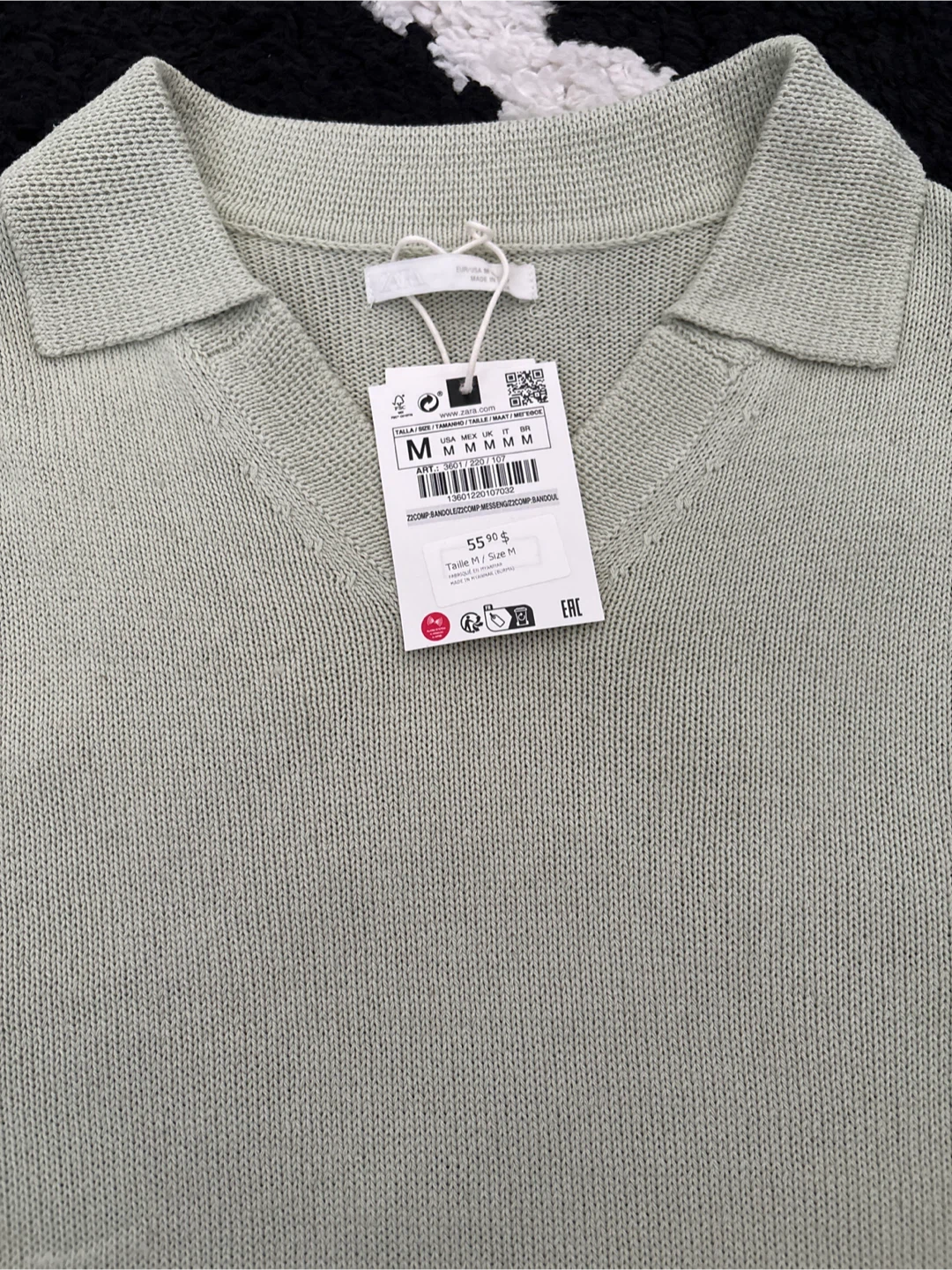 Zara Knit linen Polo Shirt - photo 2