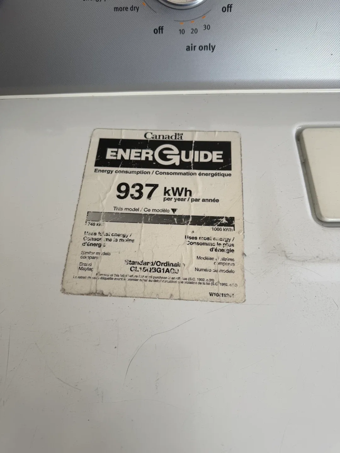 Maytag CL1503G1AG Dryer image indicator(2)