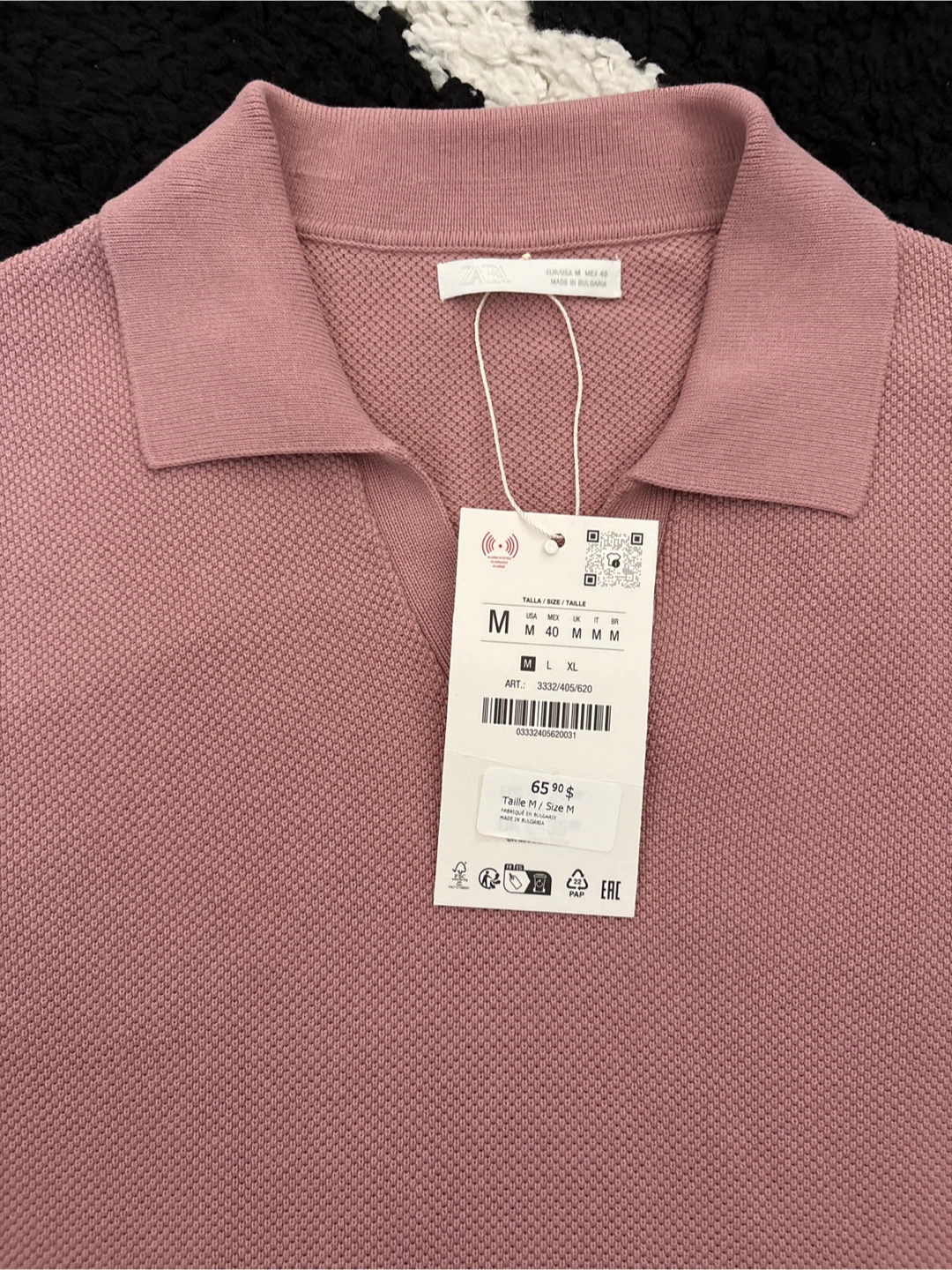 Zara Knit Pink Polo Shirt - photo 2