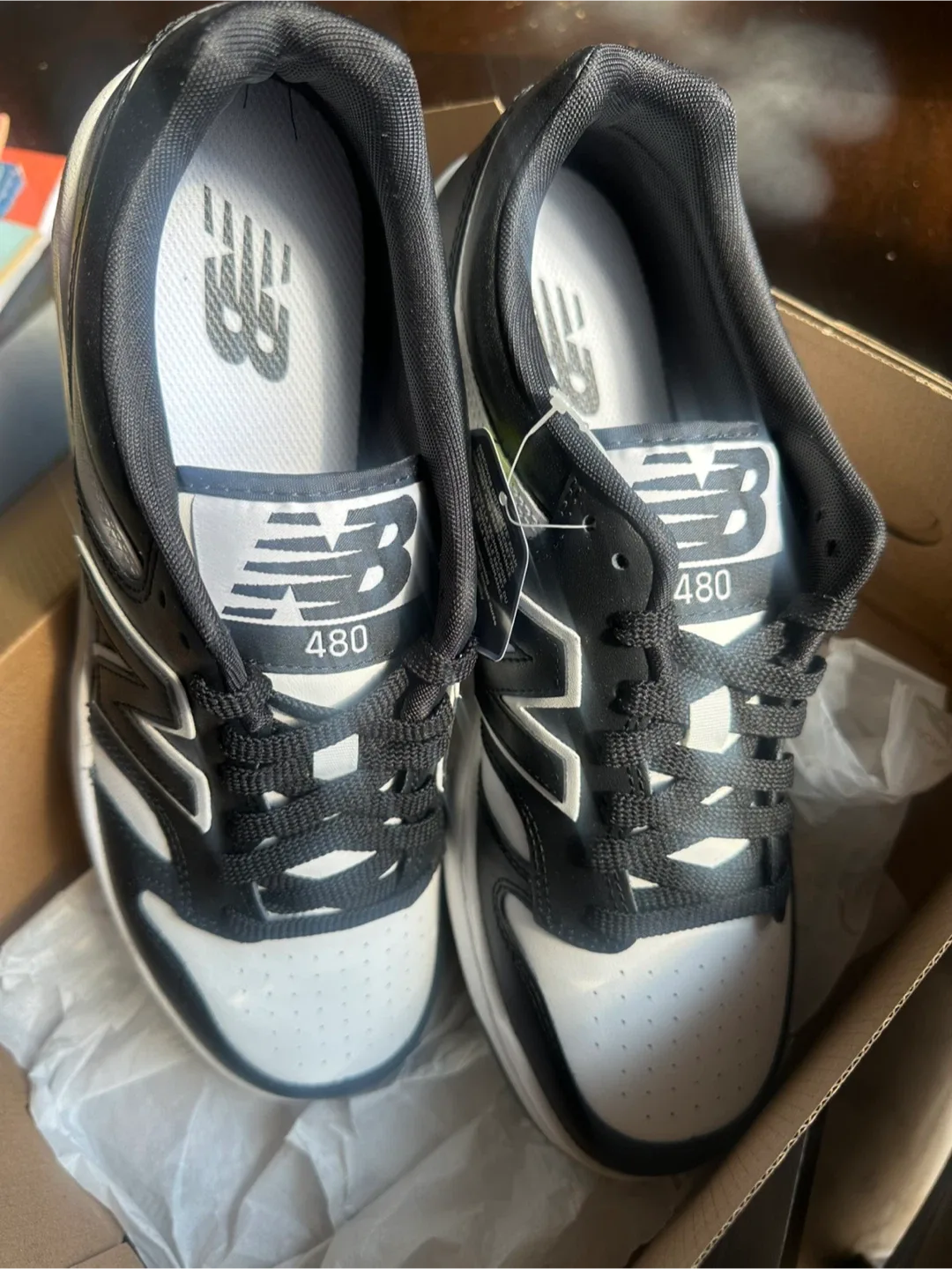 New Balance 480 Black/White Sneakers 10 & 11 image indicator(5)