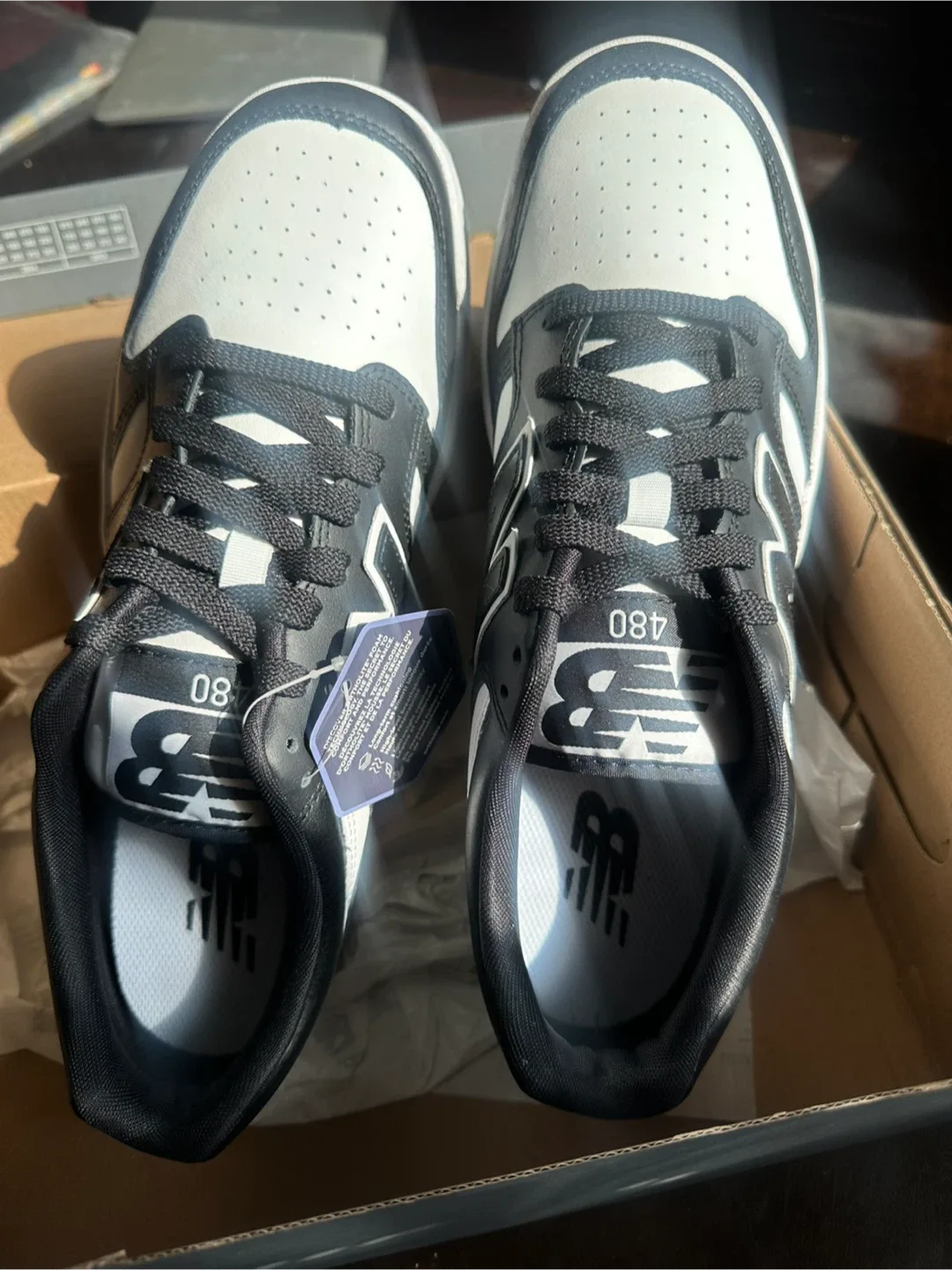 New Balance 480 Black/White Sneakers 10 & 11 image indicator(10)