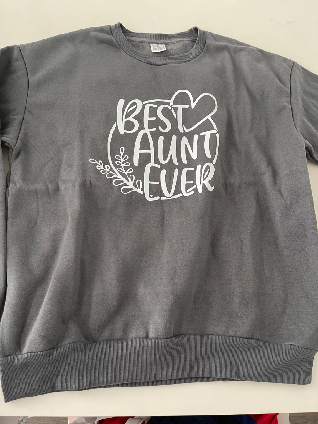Best Aunt Ever Grey Crewneck - Size L
