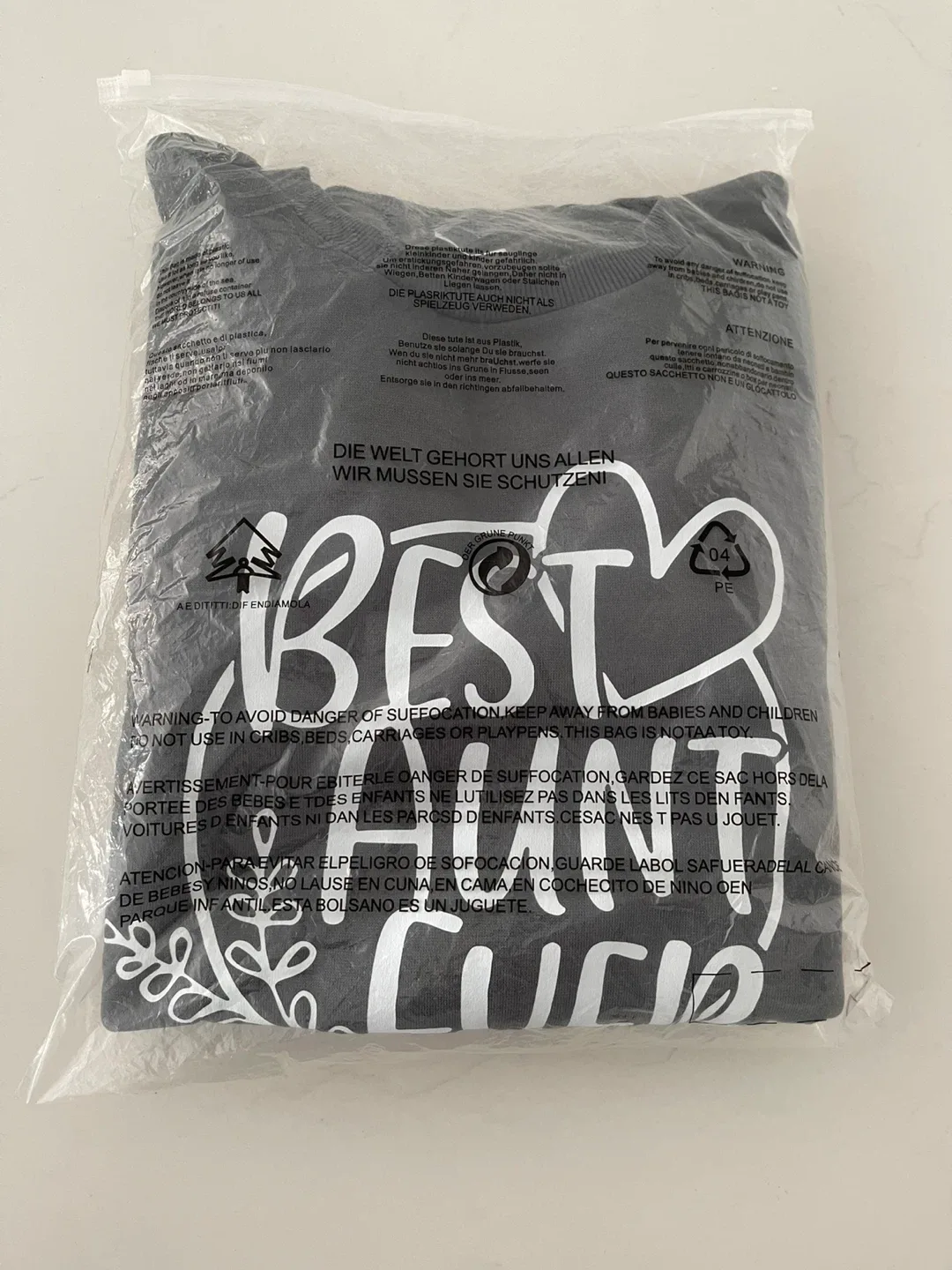 Best Aunt Ever Grey Crewneck - Size L image indicator(2)