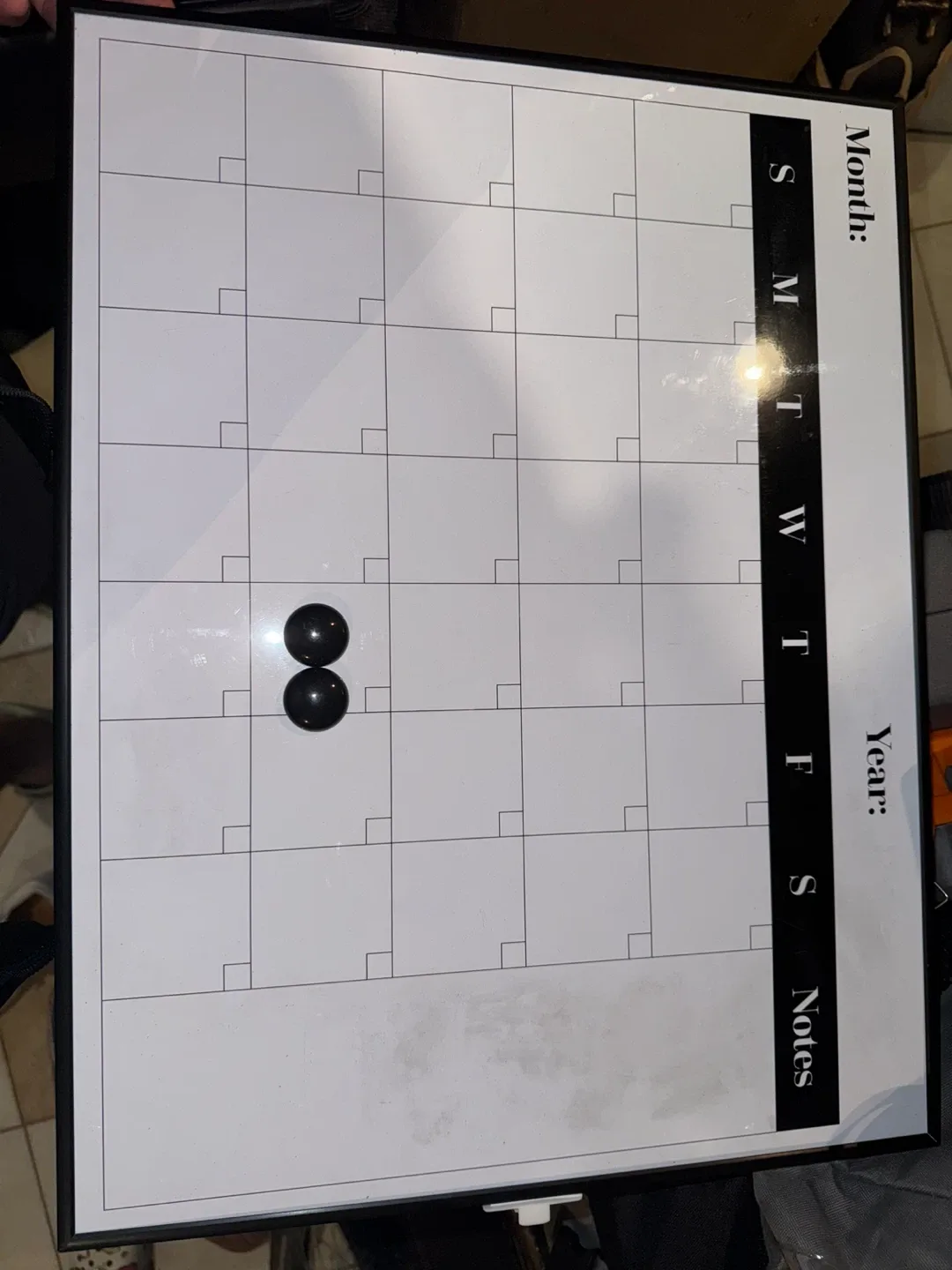 Dry Erase Monthly Calendar Whiteboard