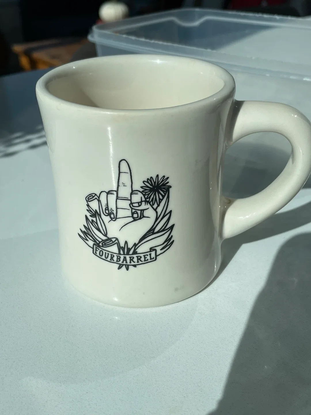 🧡Fourbarrel Heavy Ceramic Diner Coffee Mug thumbnail