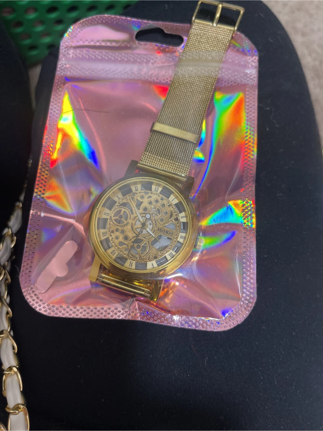 McYKey Gold Skeleton Watch - photo 3