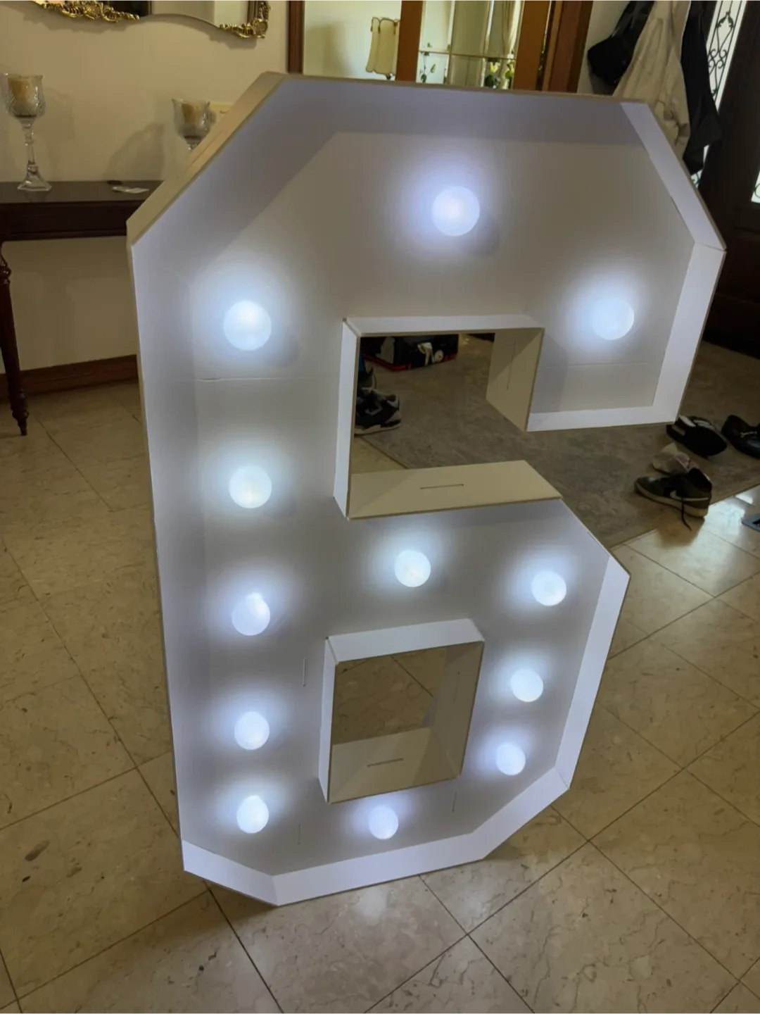 Light Up Number 6 Marquee Sign image indicator(3)