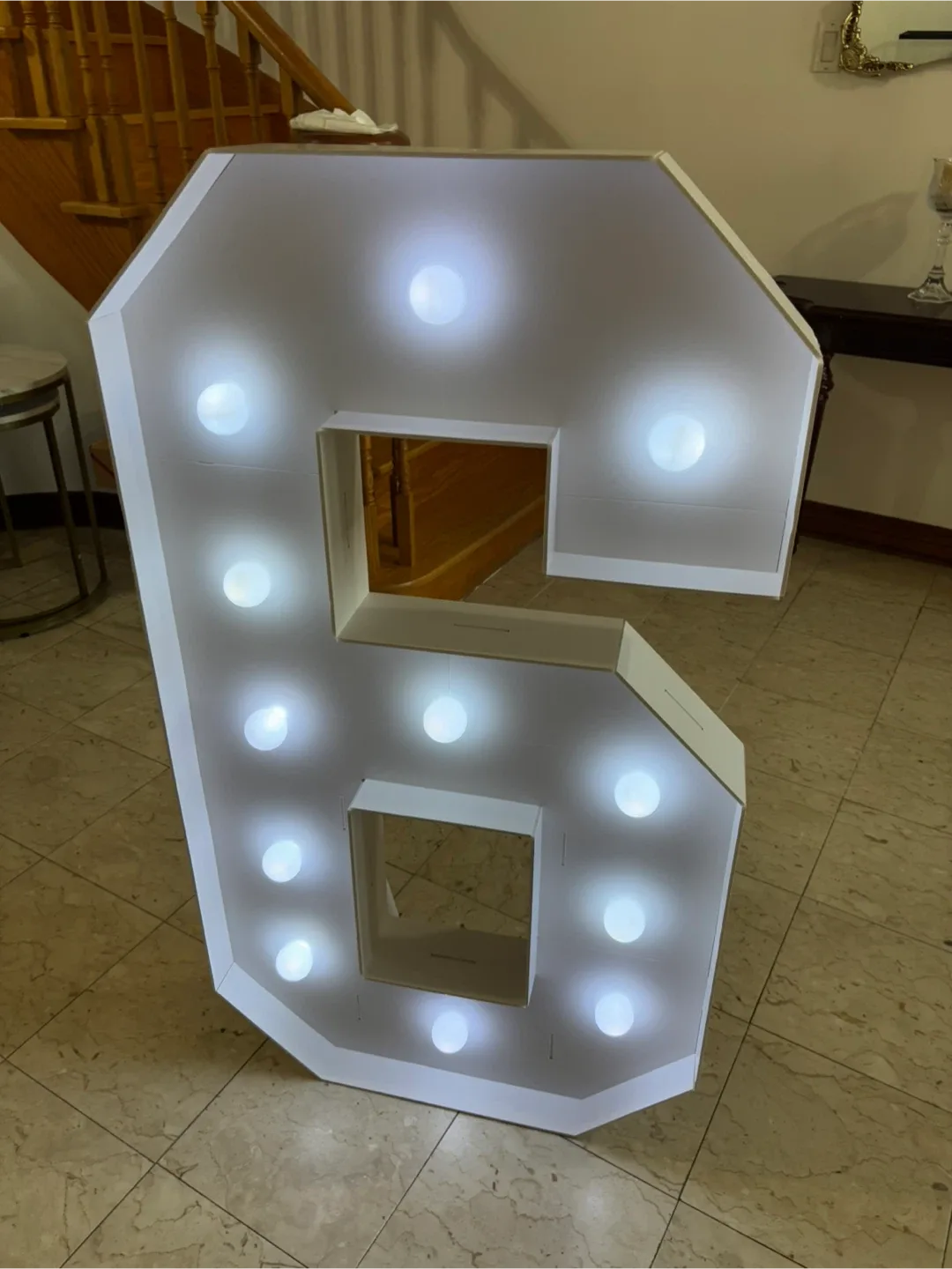 Light Up Number 6 Marquee Sign image indicator(2)