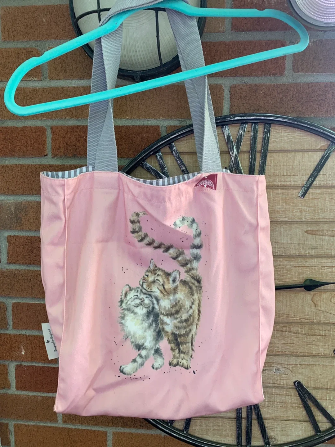 Wrendale Designs Pink Tote Bag with Cat Illustration image indicator(4)