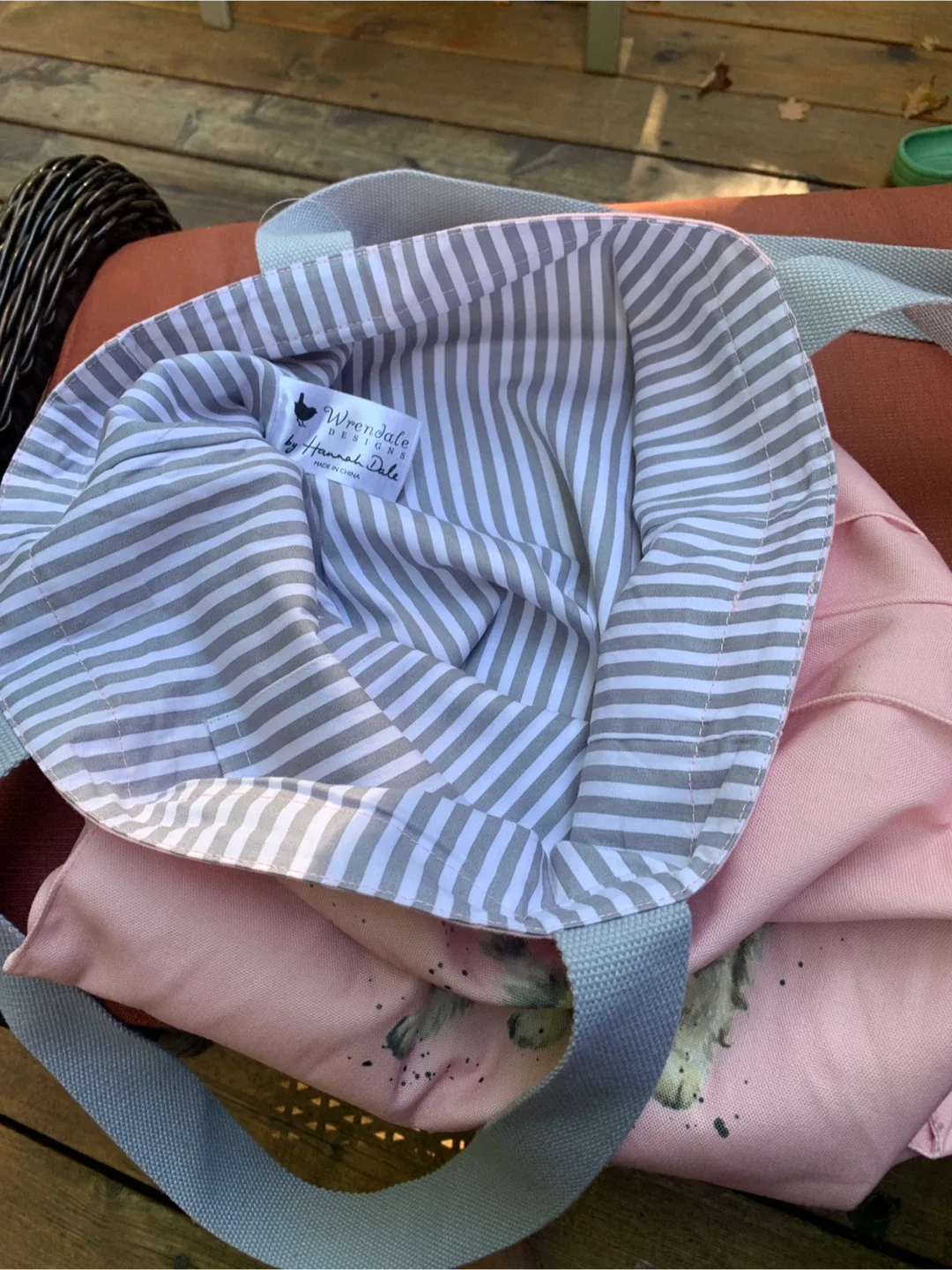 Wrendale Designs Pink Tote Bag with Cat Illustration image indicator(5)