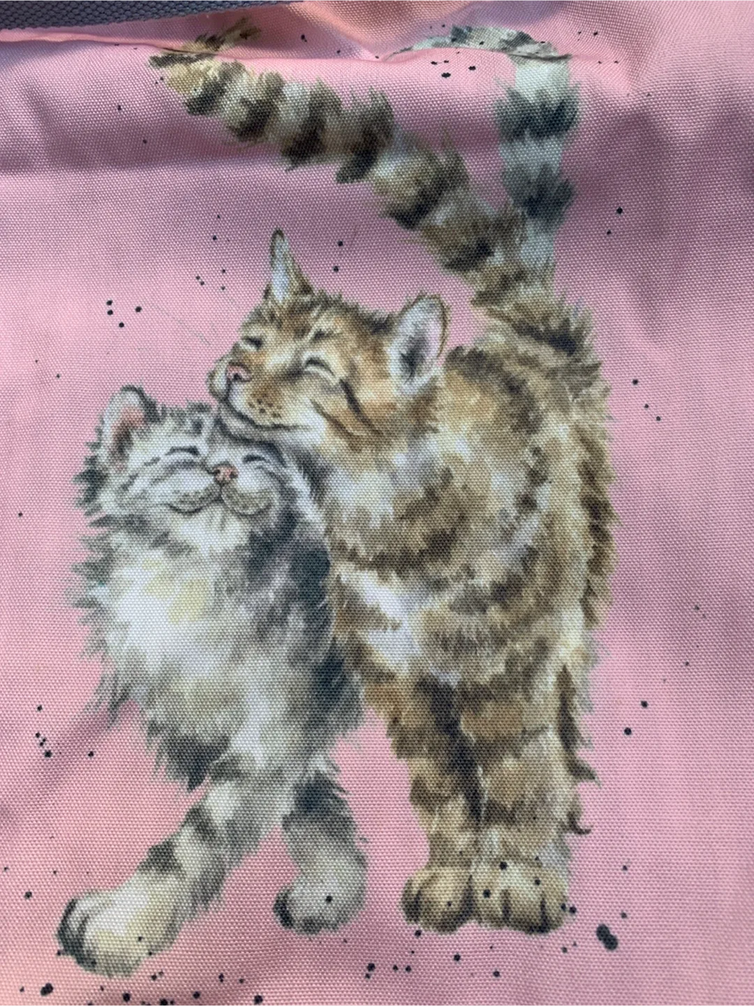 Wrendale Designs Pink Tote Bag with Cat Illustration image indicator(7)