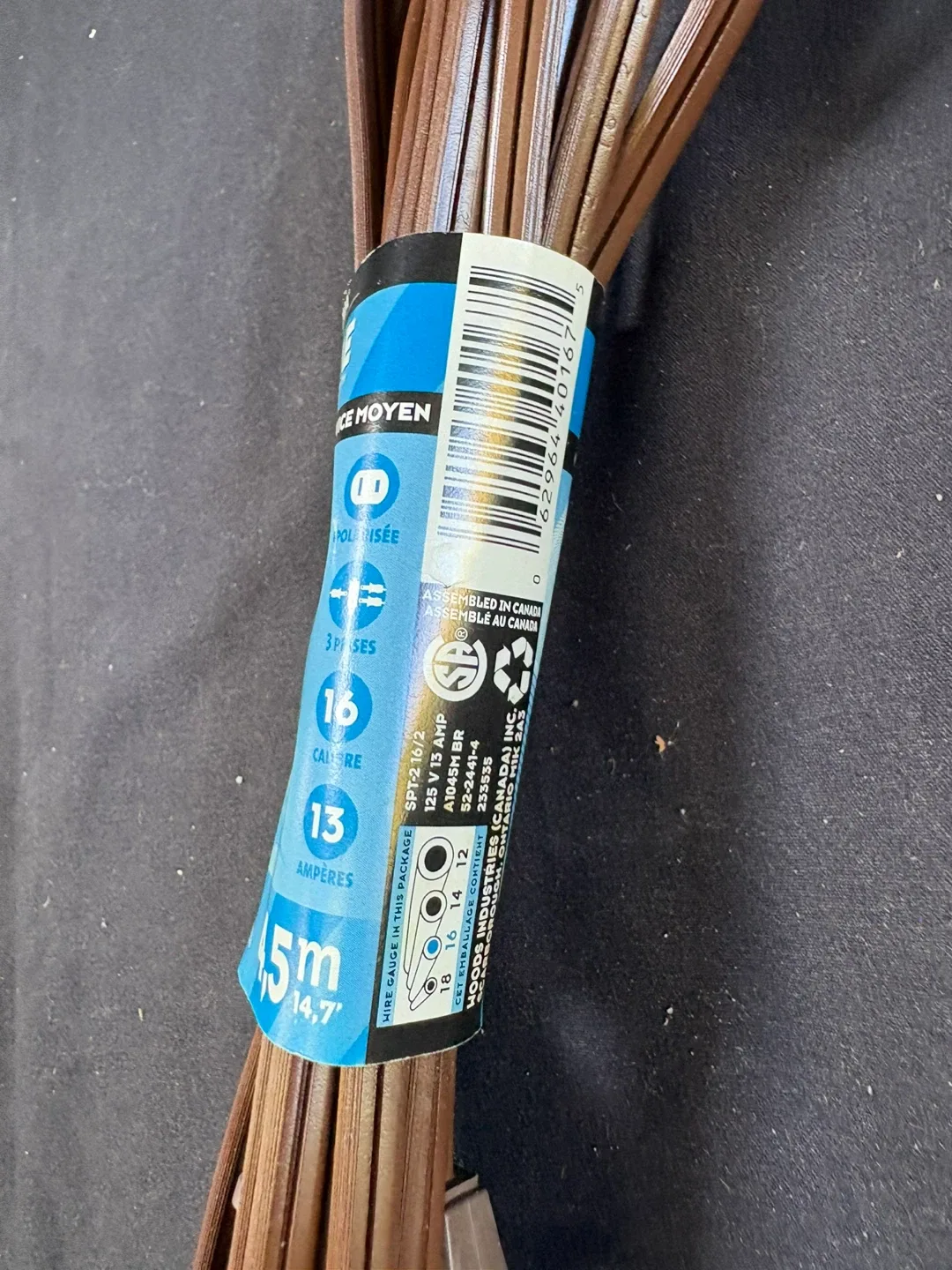 NOMA Home Power 4.5m Extension Cord - Brown image indicator(4)