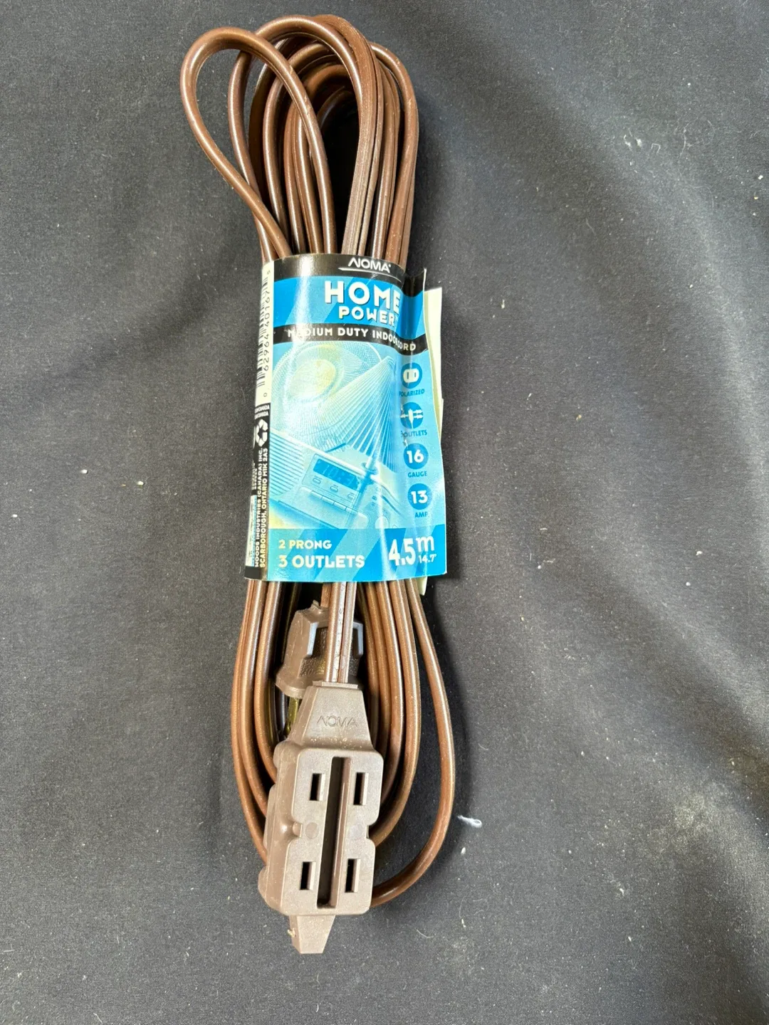 🧡NOMA Home Power 4.5m Extension Cord - Brown thumbnail