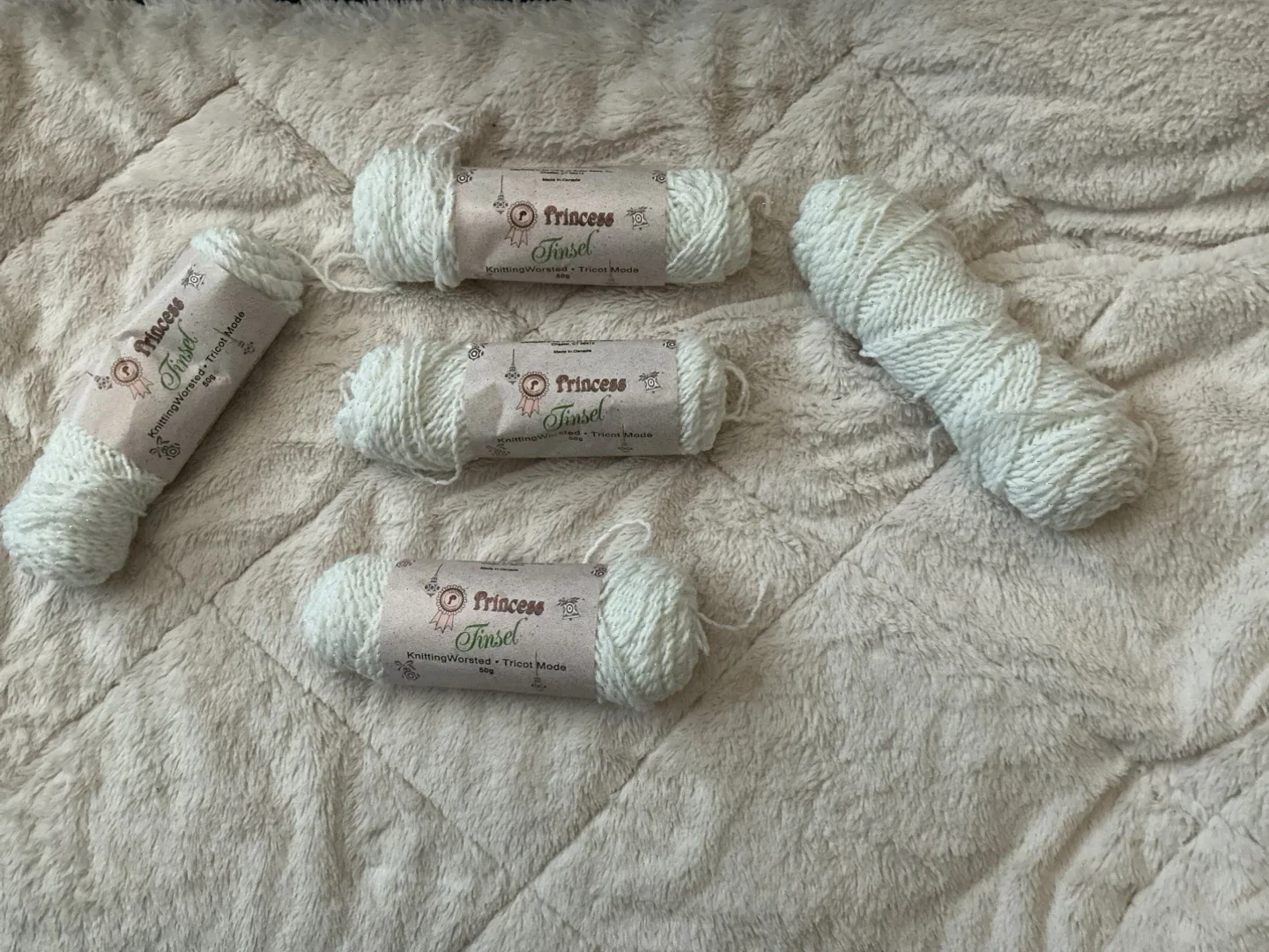 Princess Tinsel Knitting Worsted Yarn (5 skeins) thumbnail