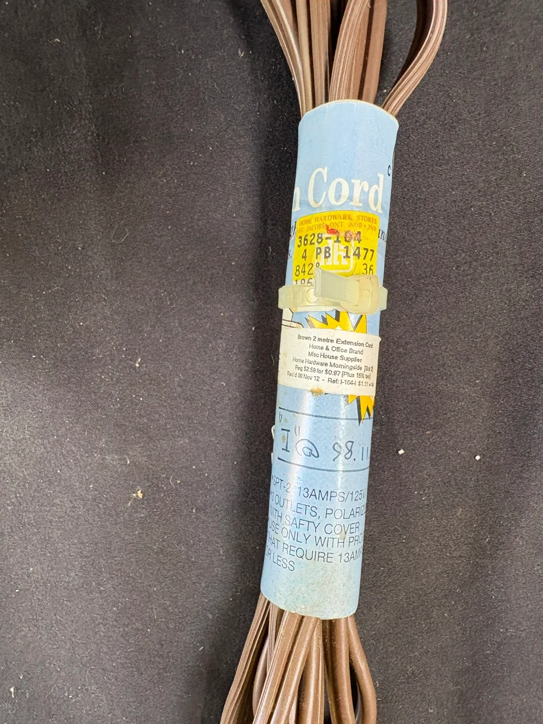 2m Brown Extension Cord image indicator(3)