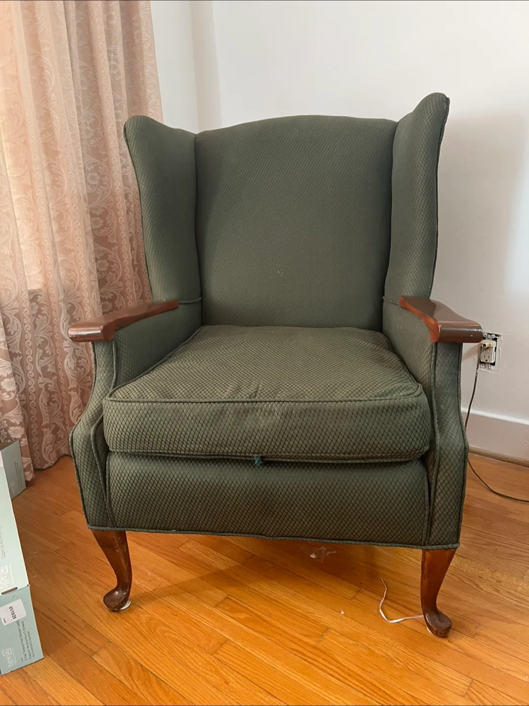 Wingback Chair with Ottoman - Green image indicator(2)