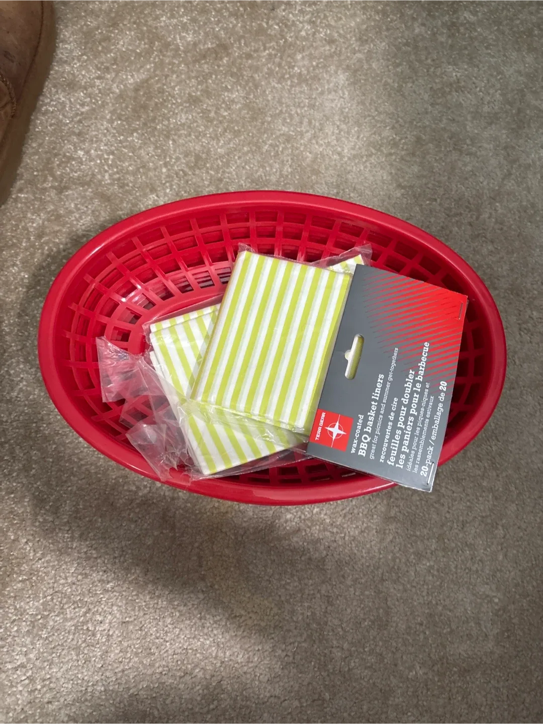 🧡OBO New BBQ Basket Liners x40 with x12 red baskets thumbnail
