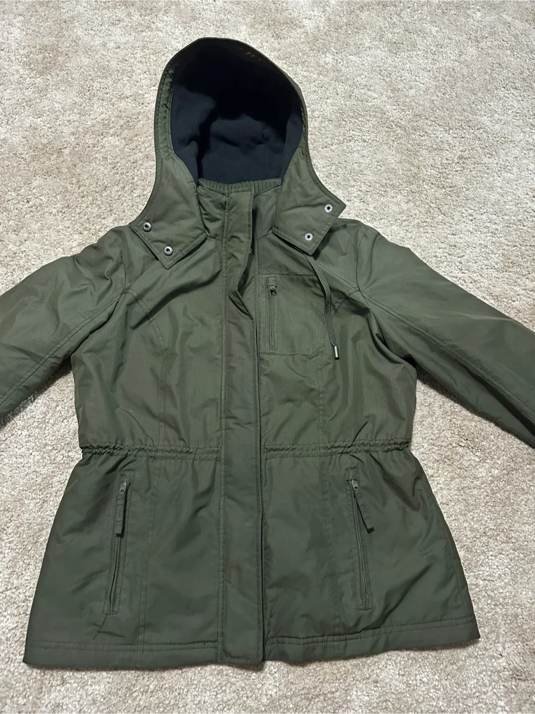 Abercrombie and Fitch Olive Green Jacket - thumbnail