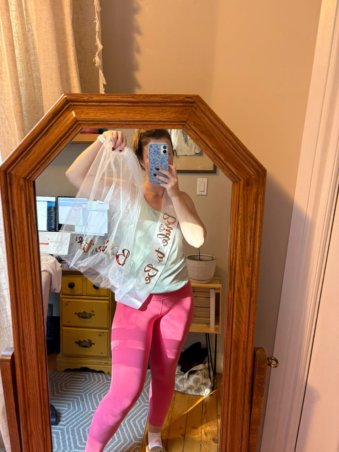 Bachelorette veil and sash