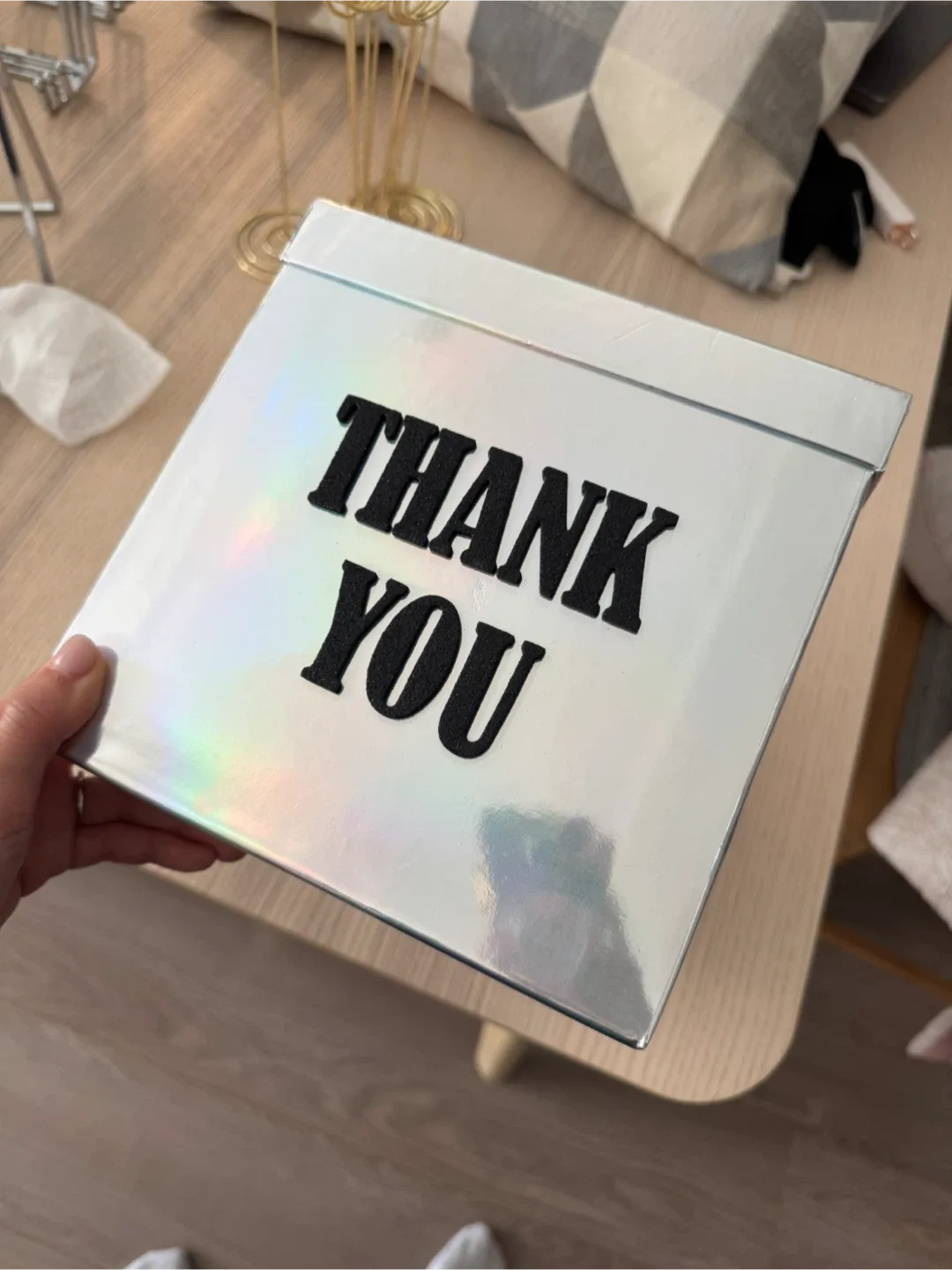 Silver Wedding Card Box