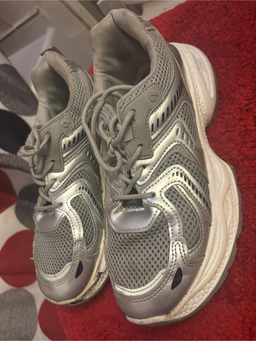 Silver Chunky Sneakers