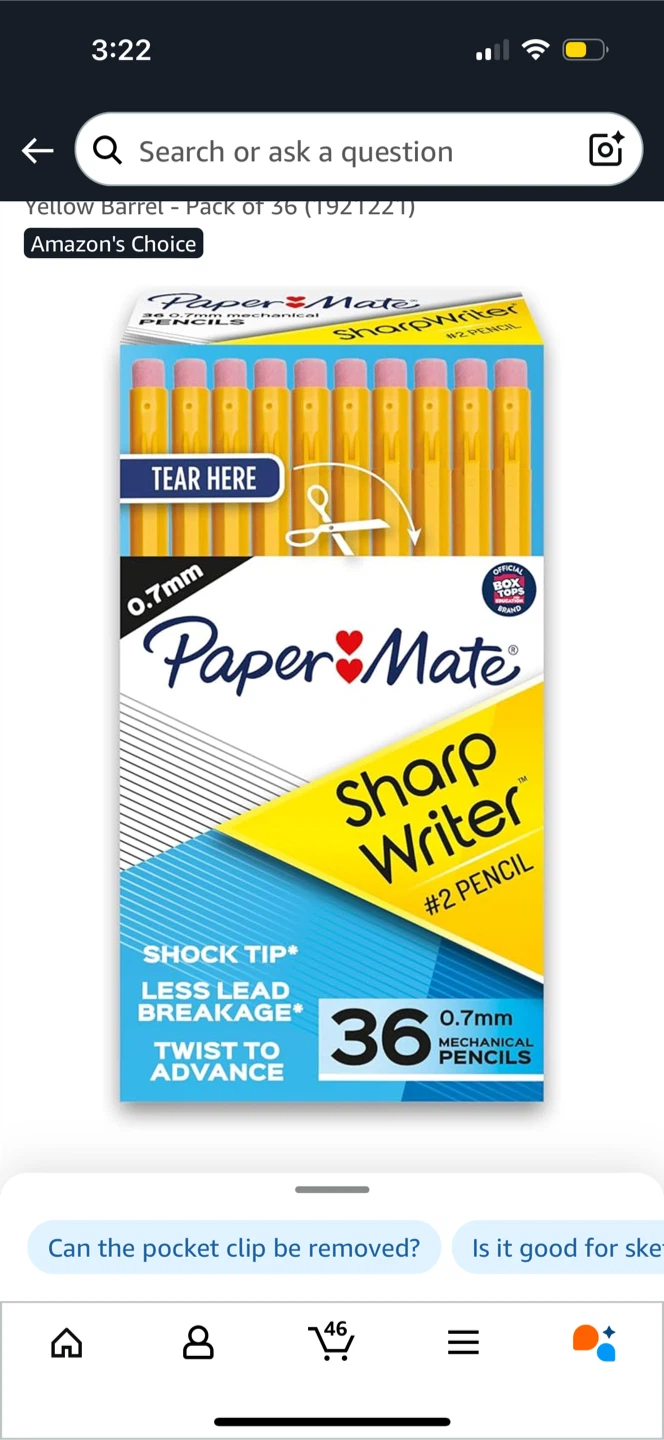 Paper mate sharpwriter- pack of 36 pencils