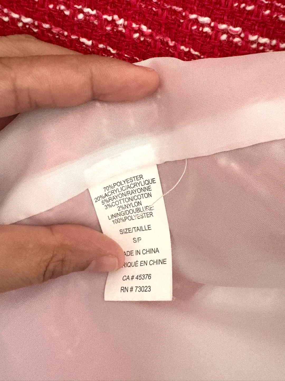 Red Tweed Blazer - Size S image indicator(3)