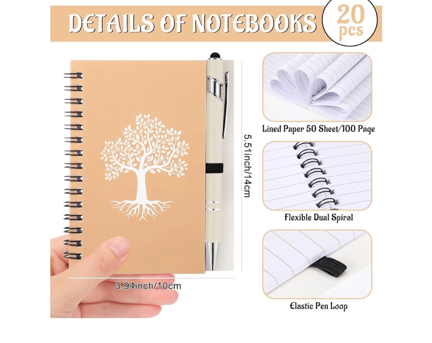 20 Pack Notebook and pen