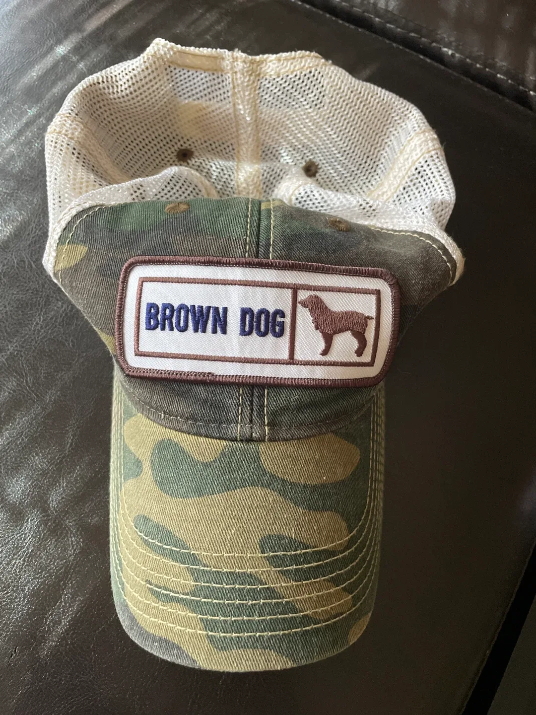 Brown Dog Hosiery Camo Legacy Brand Trucker Hat image indicator(2)