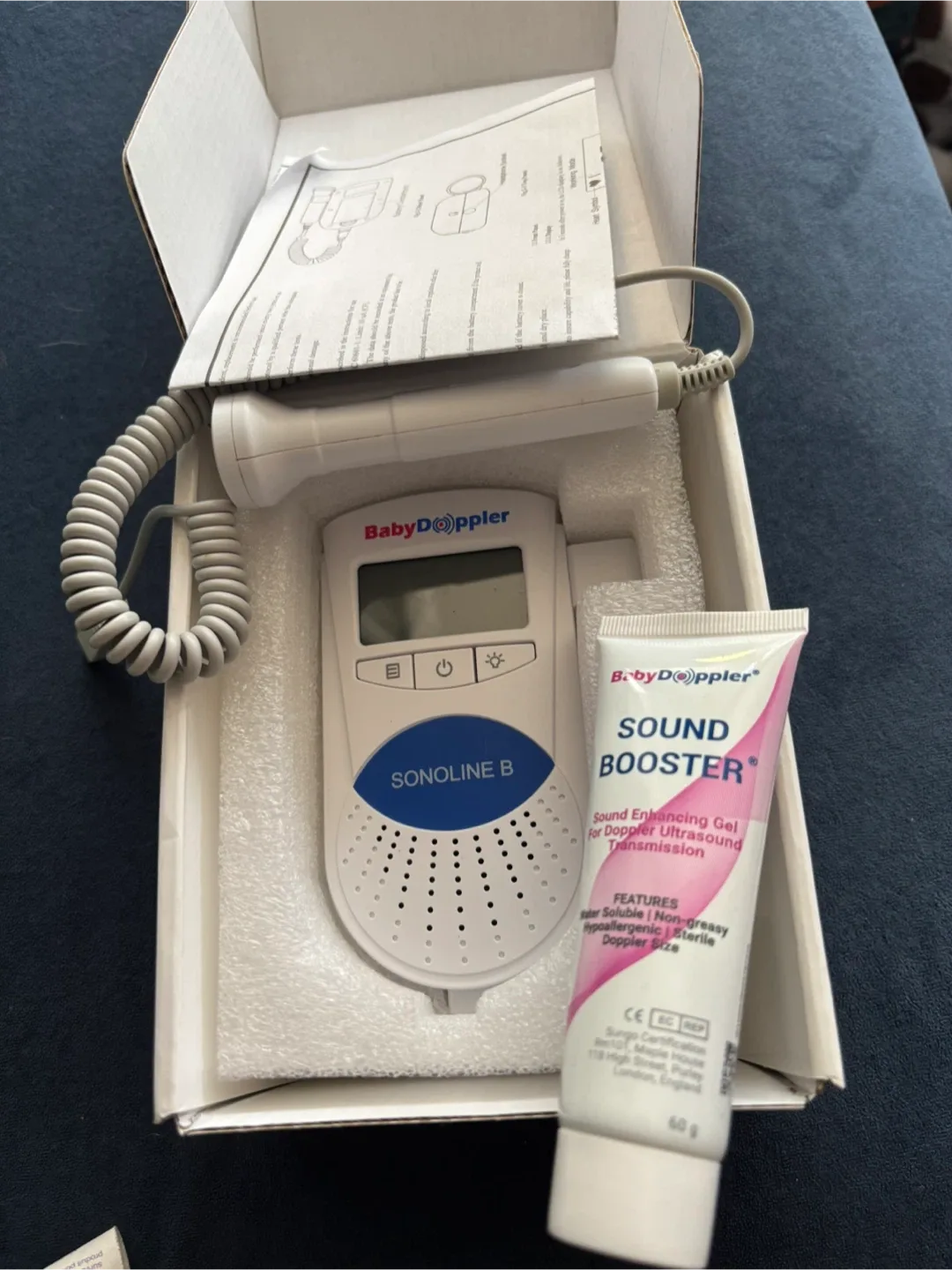 Baby Doppler Sonoline B with Sound Booster Gel