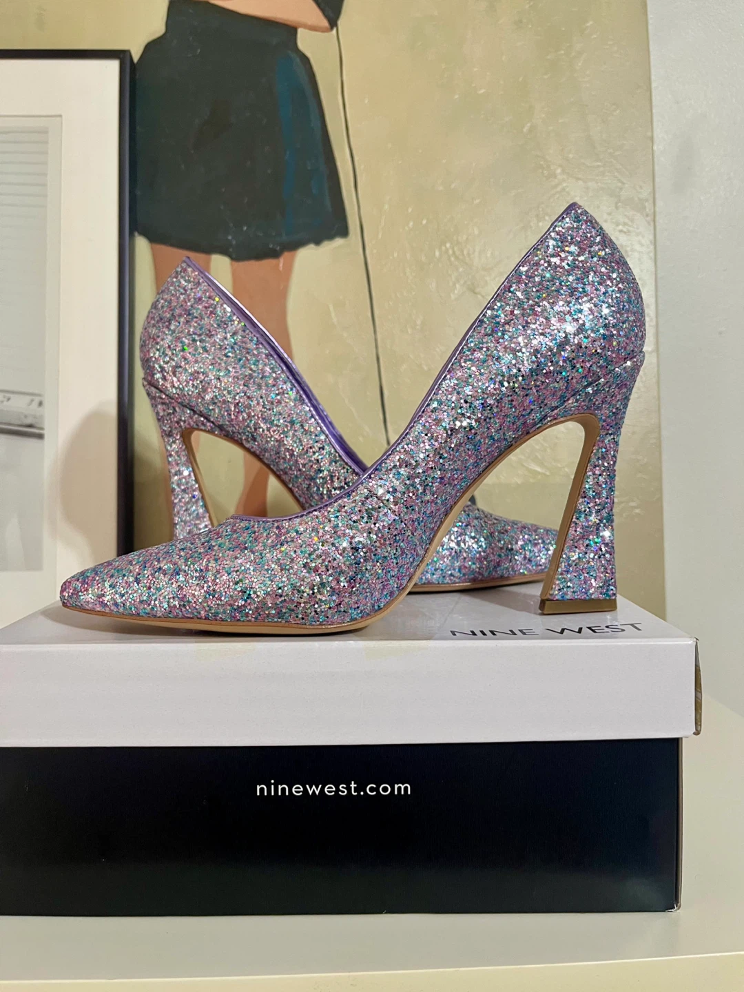 Nine West Glitter Heels - Size 8M (fits more like 7 1/2) - photo 2