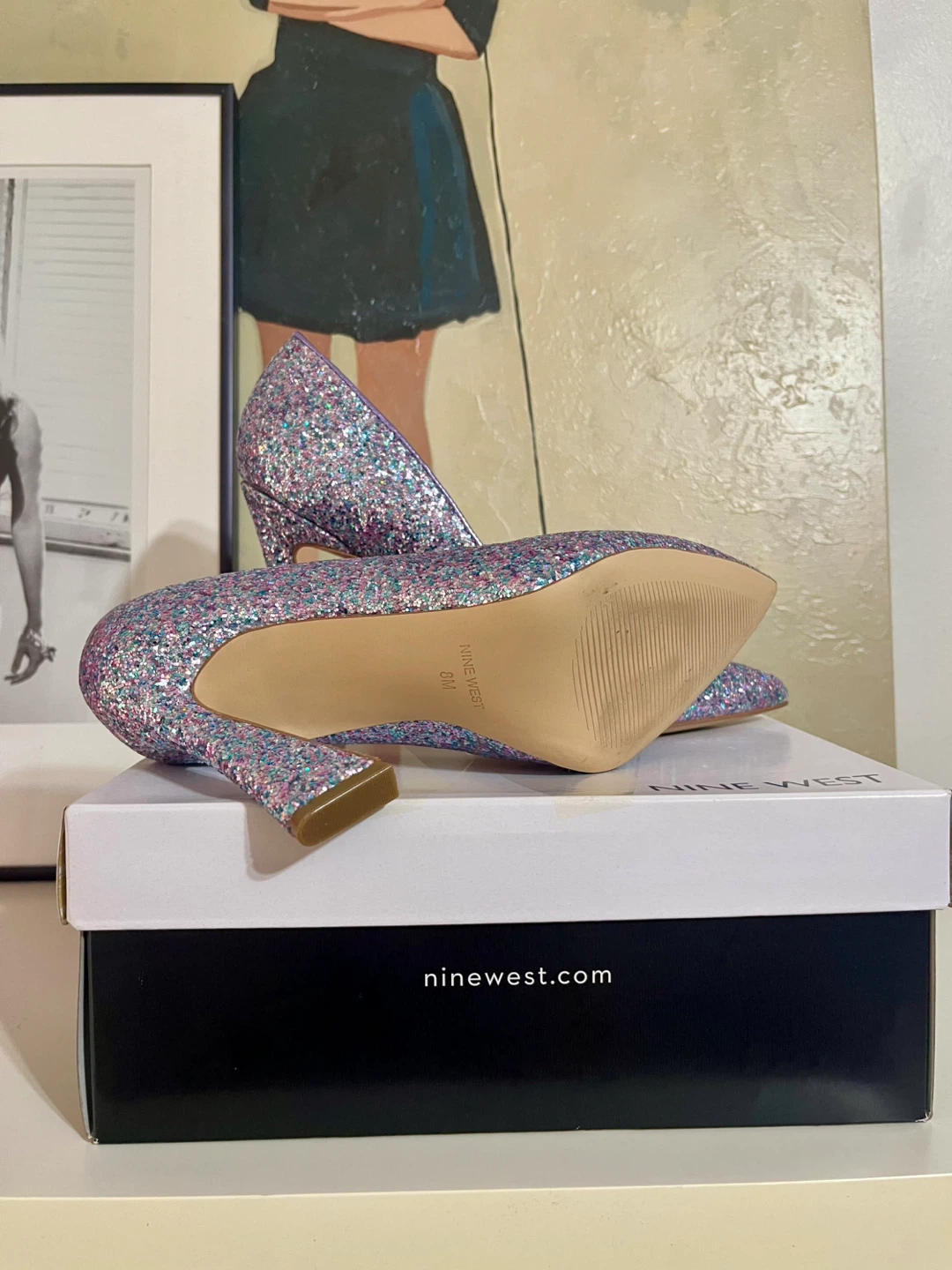 Nine West Glitter Heels - Size 8M (fits more like 7 1/2) - photo 4