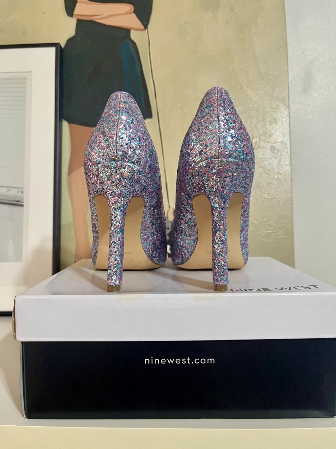 Nine West Glitter Heels - Size 8M (fits more like 7 1/2) - photo 5