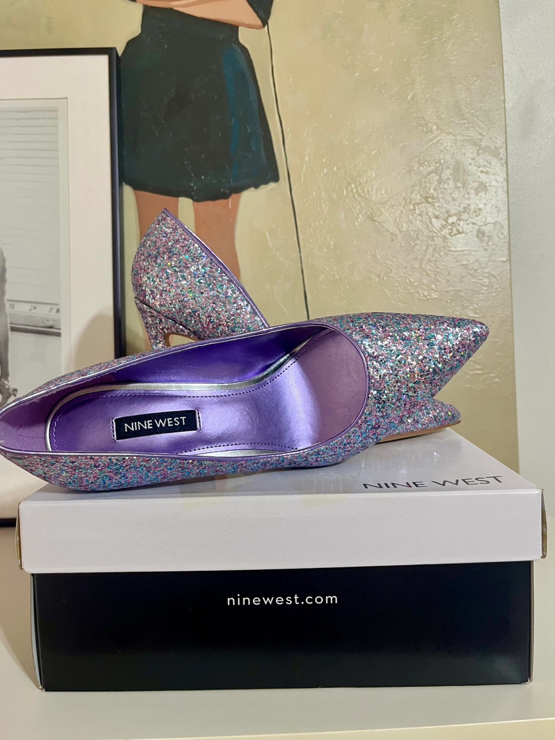 Nine West Glitter Heels - Size 8M (fits more like 7 1/2) - photo 3