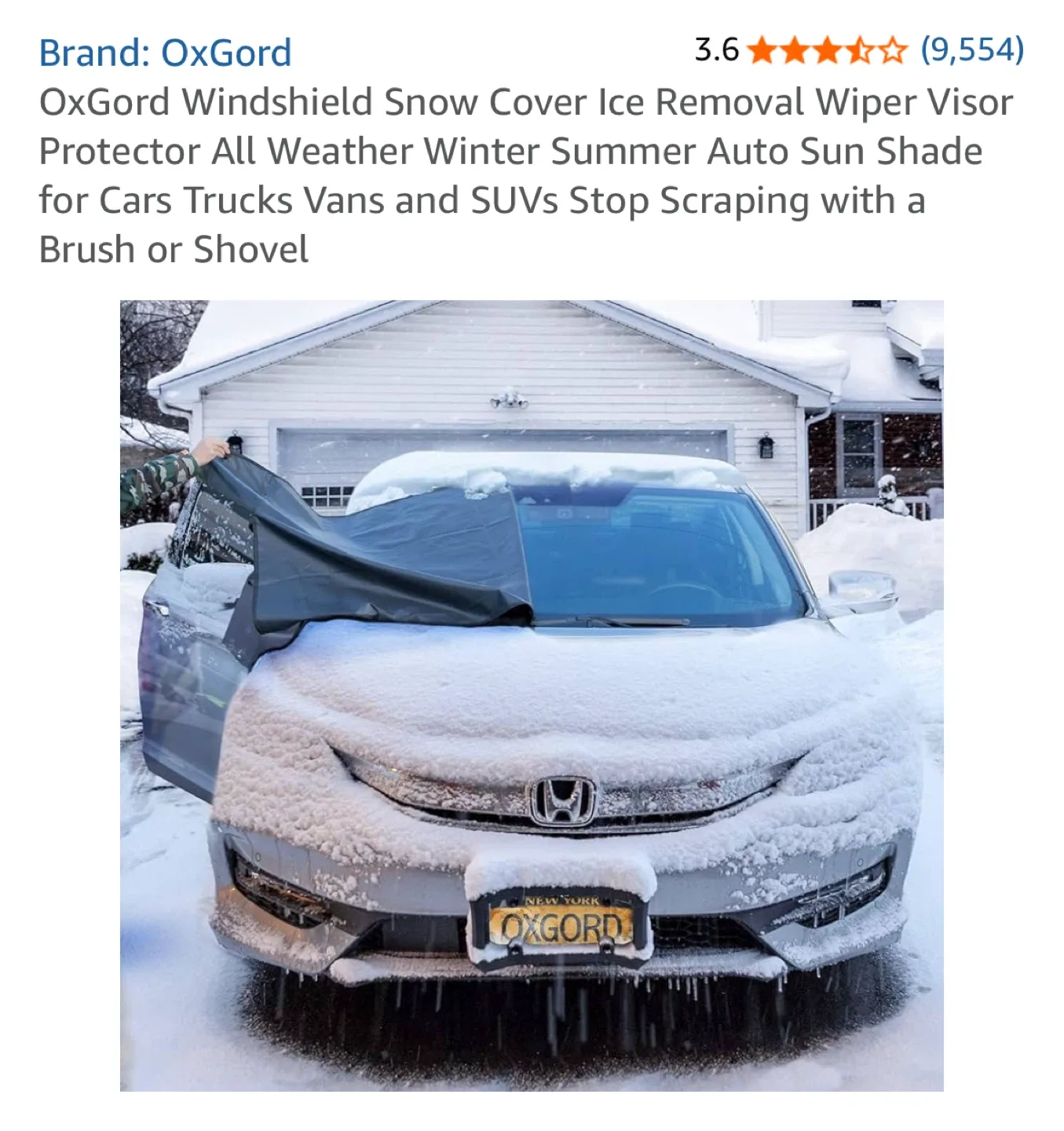 OxGord Weather Cover - Fits Cars, SUVs, Trucks image indicator(2)