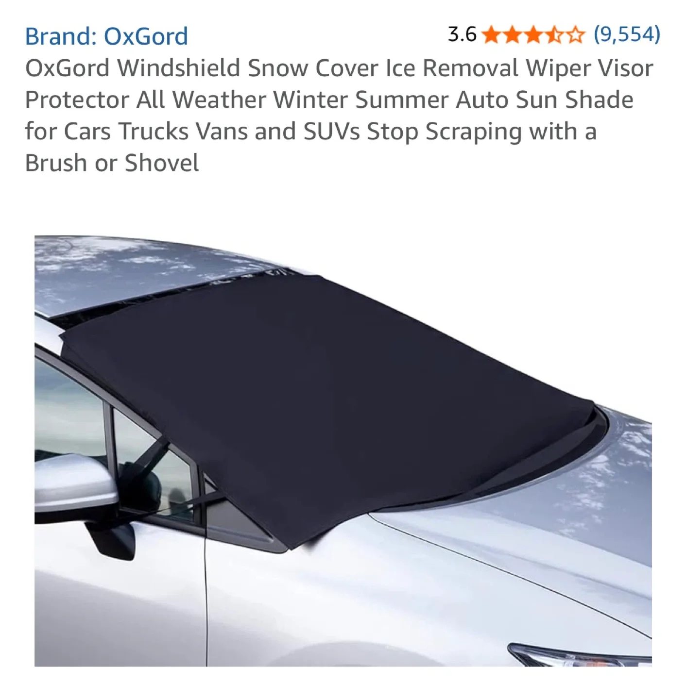 OxGord Weather Cover - Fits Cars, SUVs, Trucks image indicator(8)